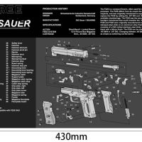 WINFREE Armorers Bench Mat Cleaning Mat Mouse Pad With P229 Parts Diagram & Instructions