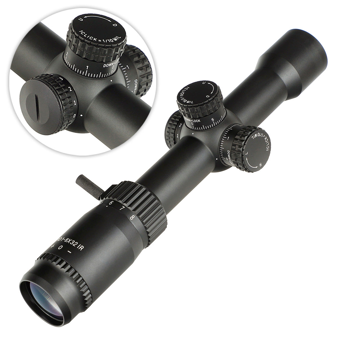 WINFREE® LR 1-8X32 Compact Long Eye Relief Rifle Scope SFP LPVO Optics - Image 7