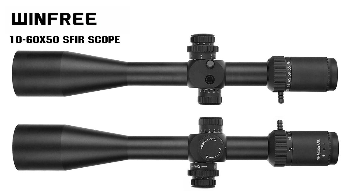 WINFREE LRS 10-60X50 SFIR Long Range Rifle Scope Side Parallax Red Illuminated - Image 8