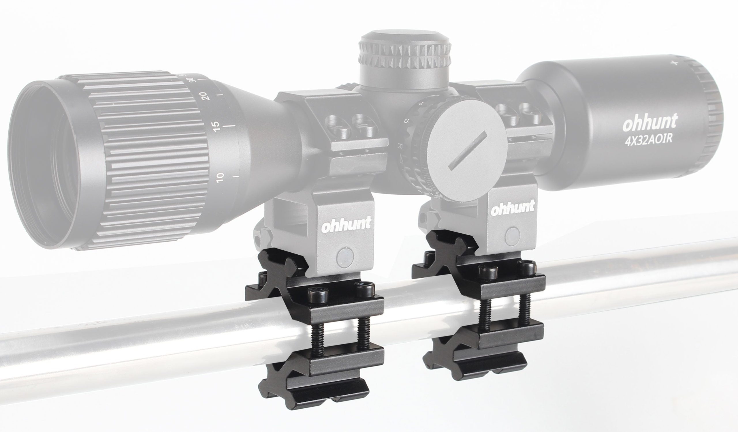 Universal Picatinny Rail Rib Mount for Compact Red Dot Optic fit 0.395' Ventilated Ribs Shotgun Accessories - Image 2