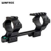 WINFREE 11mm Dovetail 30mm scope rings One Piece Cantilever Mount with Top Picatinny Rail Stop Pin and Bubble Level - High Profile