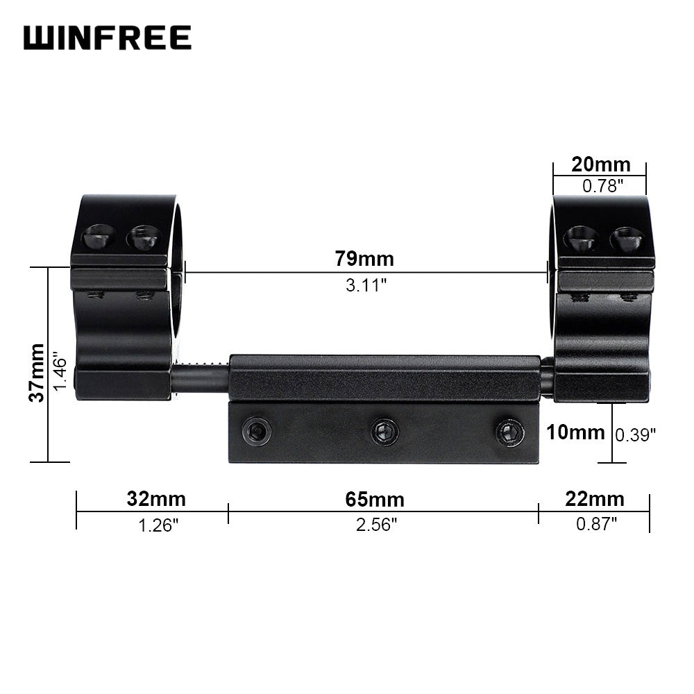 WINFREE ® Dovetail Zero Recoil Mount & Dovetail to Picatinny Rail Snap-in Adaptor - Image 3