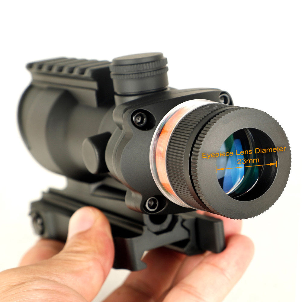 WINFREE 4X32 Rifle Scope Red Fiber Optic Illuminated Reticle With Top Rail Diopter Adjustment For Hunting - Image 6