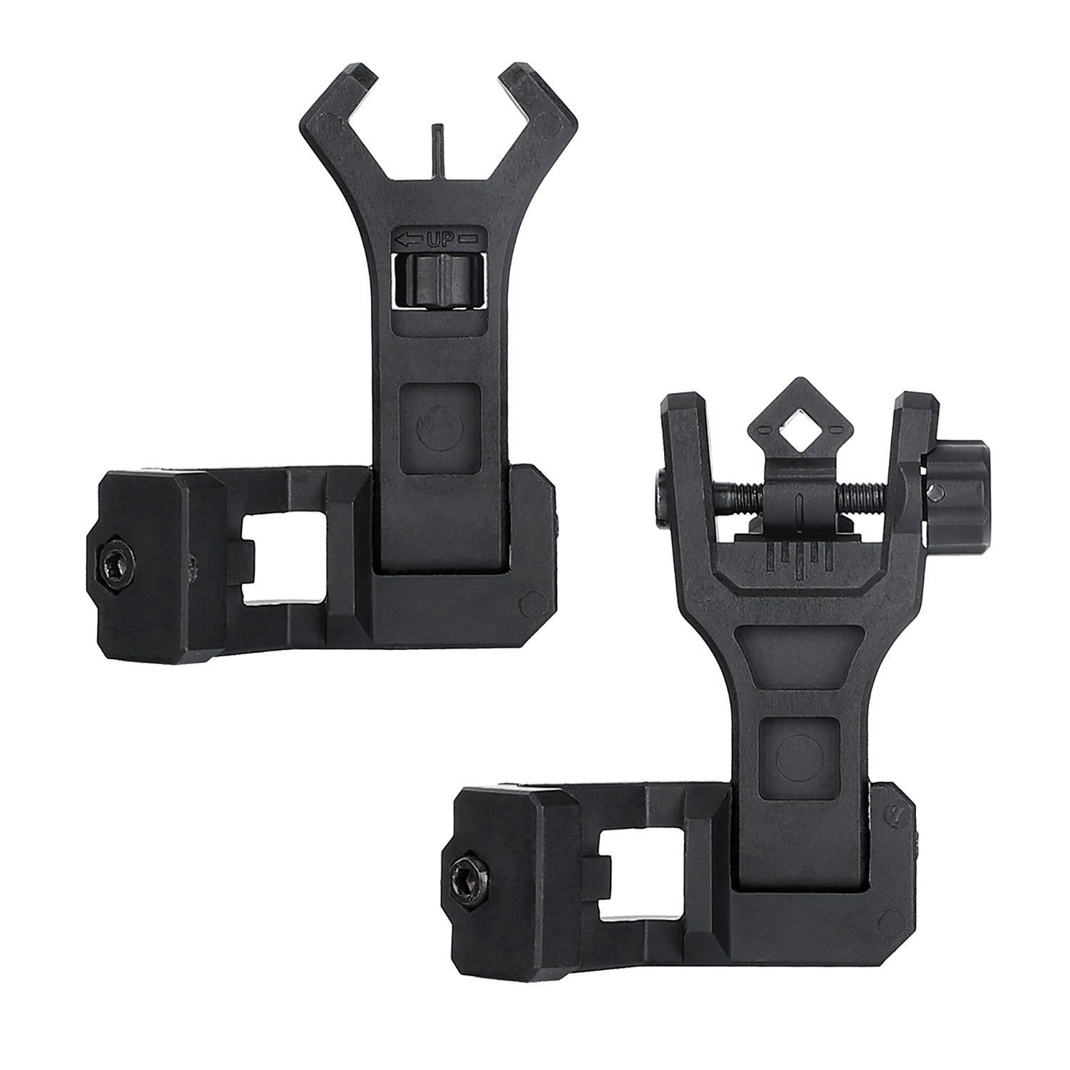 WINFREE 45 Degree Offset AR Flip Up Sights Rapid Transition Backup Front and Rear Sight for Picatinny Mount - Image 6