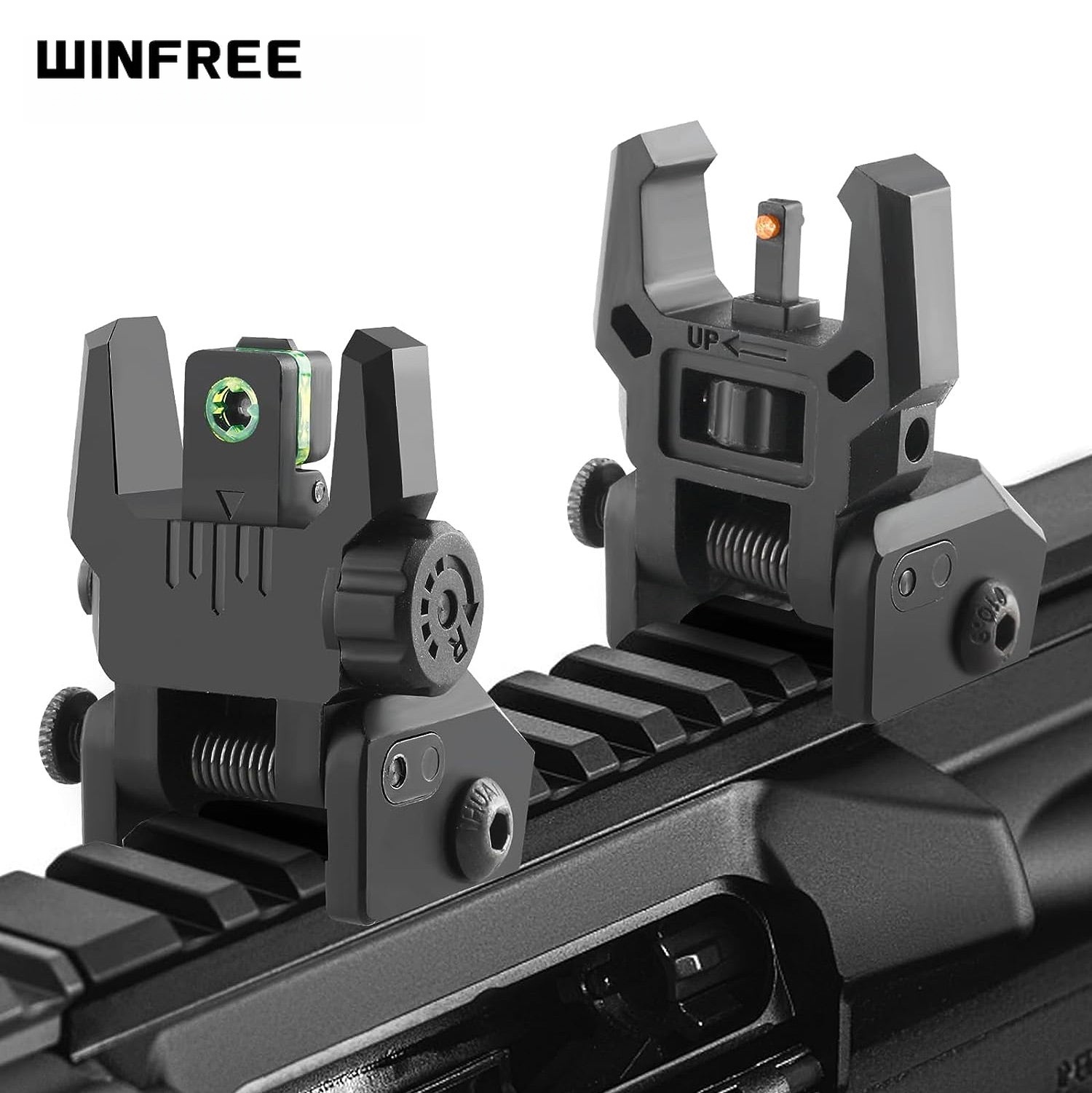 WINFREE® Polymer AR15 Flip up Sights - 5 Pairs - Image 2