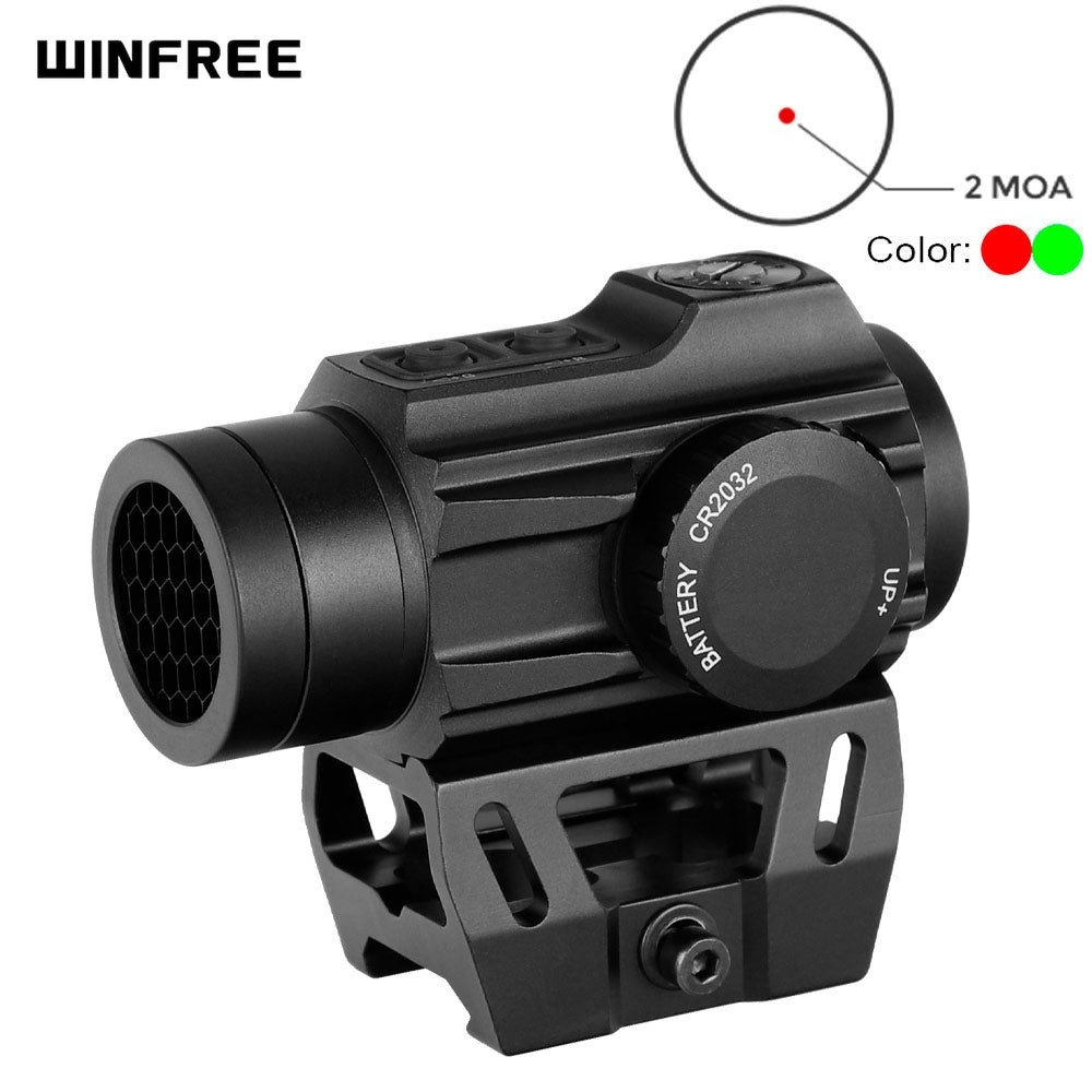 WINFREE®  FB O1 Shake Awake 3 MOA Red Dot Sight 10 Brightness Settings with Absolute Co-Witness Riser Mount