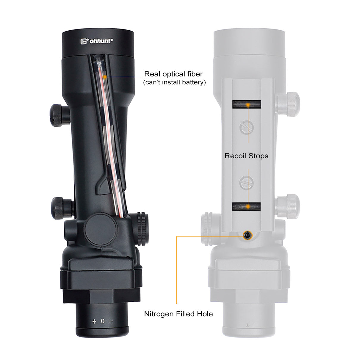 WINFREE® 3X Prism Scope PS N2 with BDC Reticle and Absolute Co-Witness Mount - Image 4