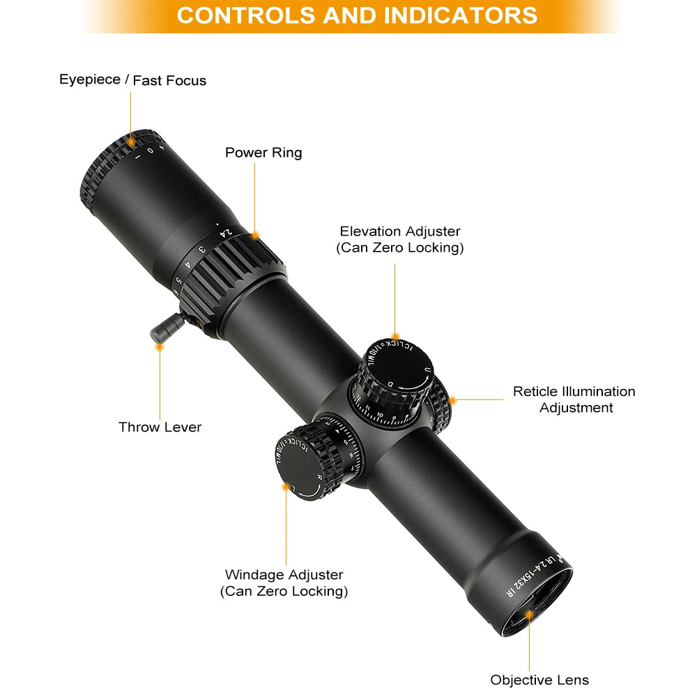 WINFREE® LR 1-8X32 Compact Long Eye Relief Rifle Scope SFP LPVO Optics - Image 4