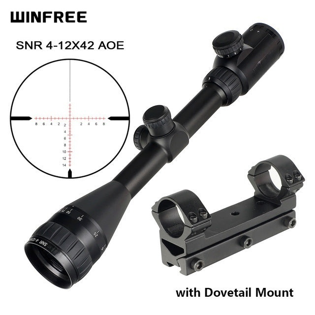 WINFREE® 4.5-14x50 AOE Hunting Rifle Scope Red Special Cross Glass Etched Reticle - Image 4