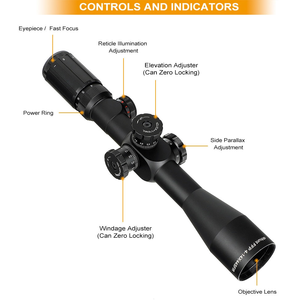 WINFREE® LR 5.75-34x50 SFIR Long Range Tactical Rifle Scope - Image 2