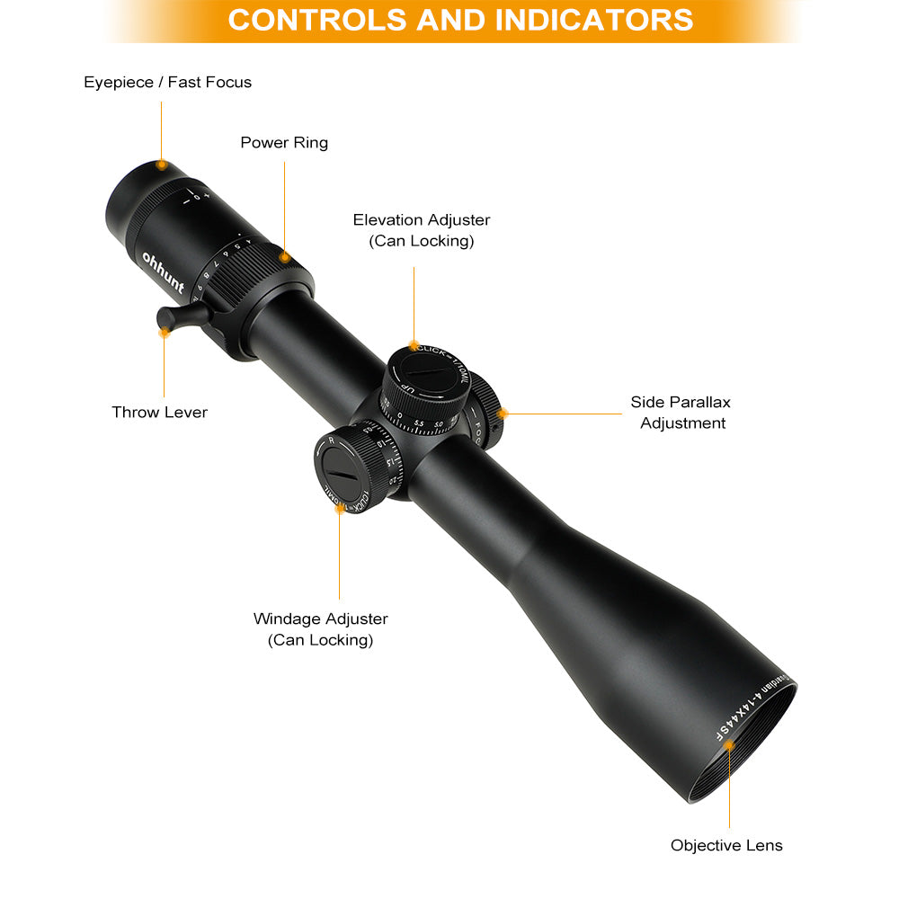 WINFREE Guardian 4-14X44 SF Hunting Rifle Scope Side Parallax - Image 3