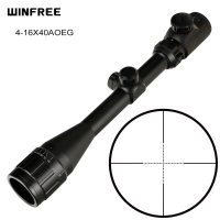 WINFREE 4-16X40 AOEG Hunting Rifle Scope 1 inch Tube Mil Dot Reticle Red Green Illuminated Optical Sight