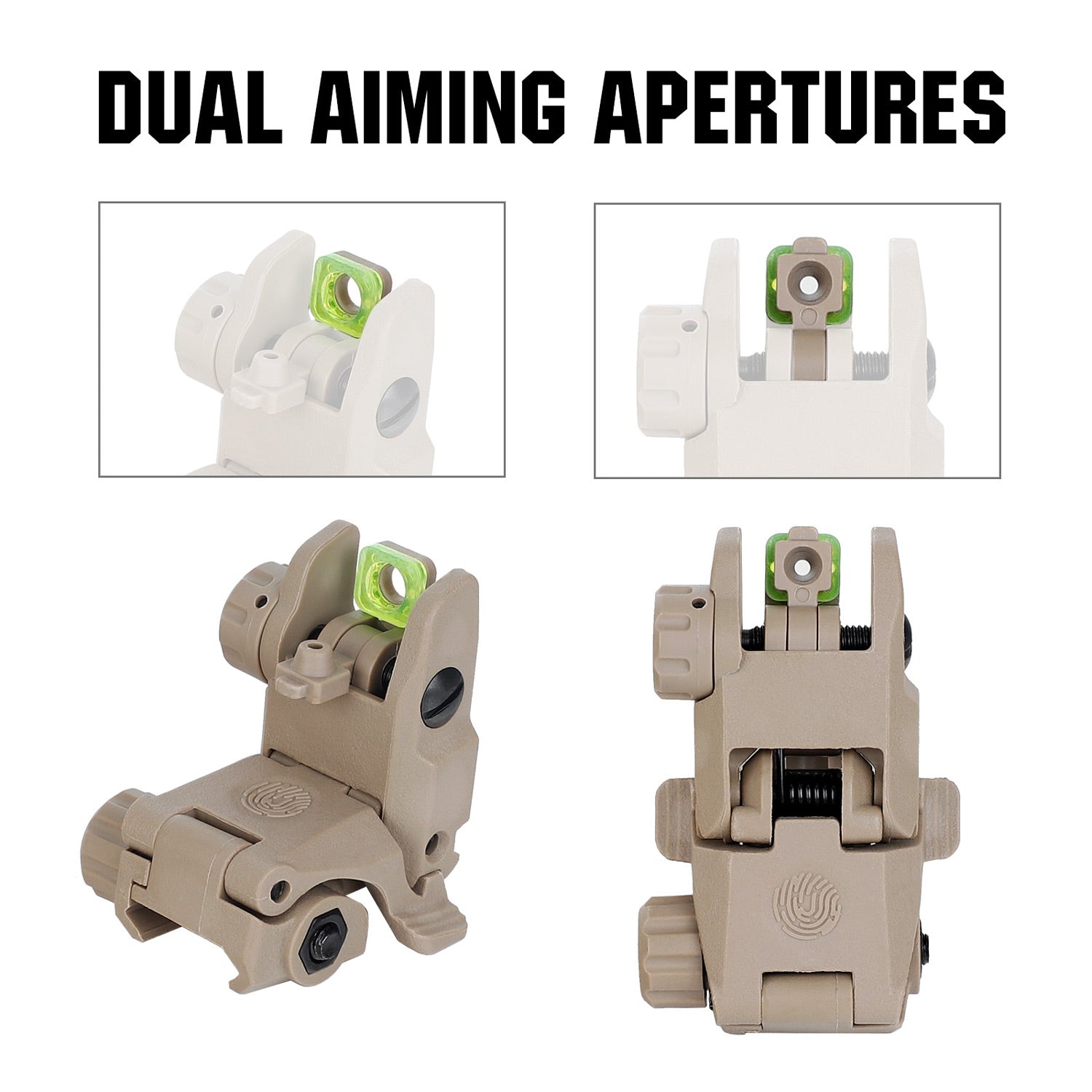 WINFREE® Green Red Fiber Optic Sight Front & Rear Sights for Glock Pistols - Image 4