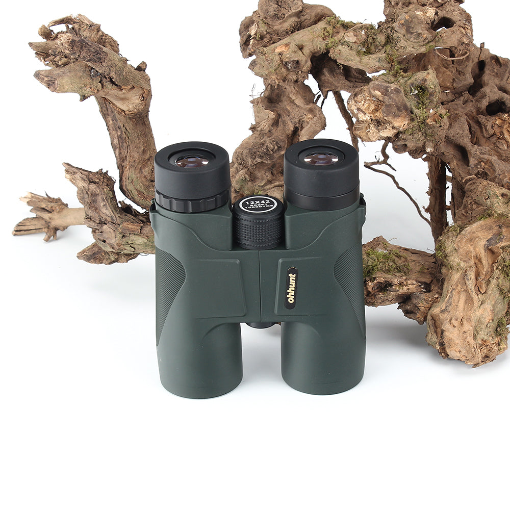 WINFREE 12X42 Binoculars Waterproof Fogproof Telescope Powerful Bright Optics Scope Camping Hiking Binocular Dark Green - Image 5