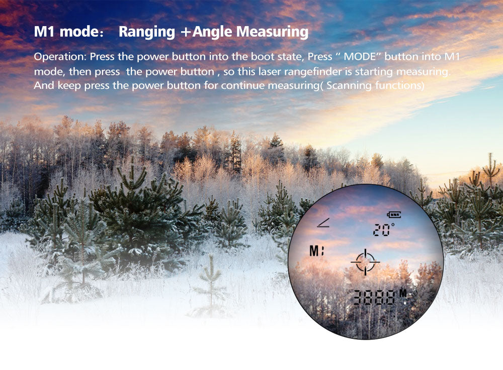 WINFREE 6X Rangefinders 600M Monocular Multifunction LRF Range Finder Distance Meter Echo Sounder - Image 2
