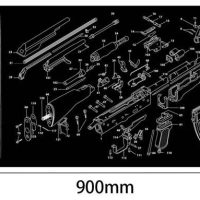 WINFREE Mouse pad Armorers Bench Mat Cleaning AK47 Mat With Parts Diagram & Instructions Mouse Pad