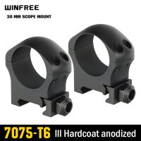 WINFREE Pro 7075 Aluminum 30mm Scope Rings for Picatinny Rail - Medium Profile