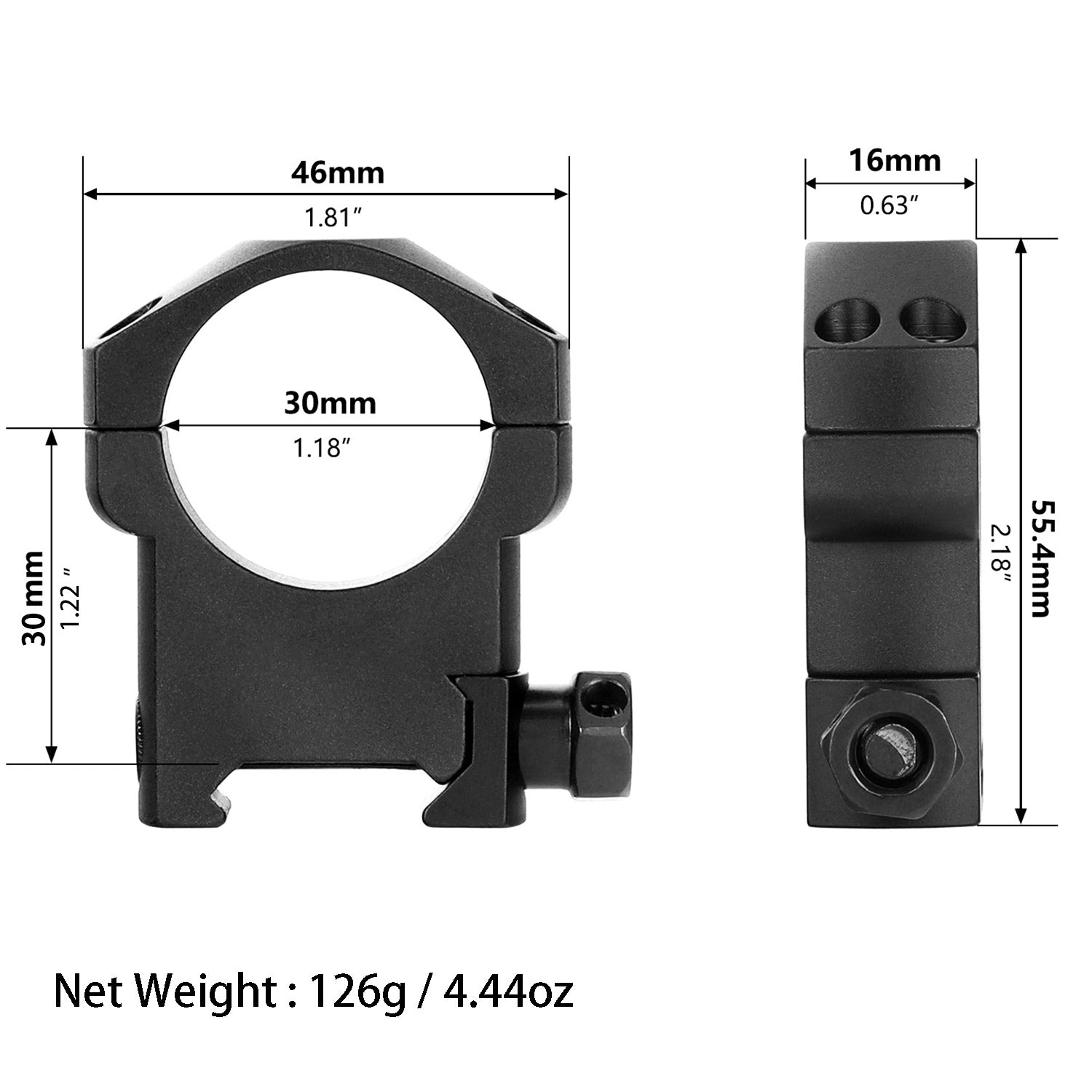 WINFREE® GD 1-6X24 Compact Rifle Scopes Budget 1-6x LPVO Optics - Image 15