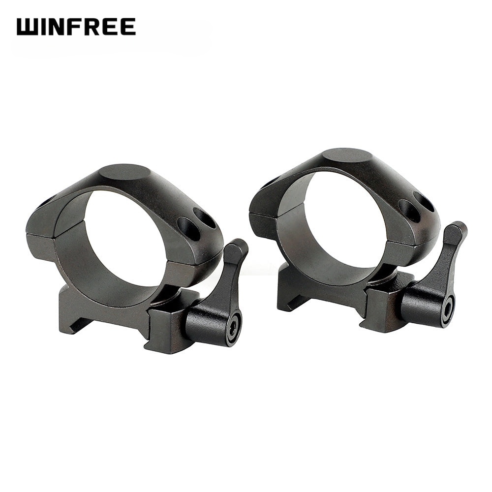 WINFREE Steel Picatinny 30mm Scope Rings Quick Release - Ultra Low Profile - Image 2