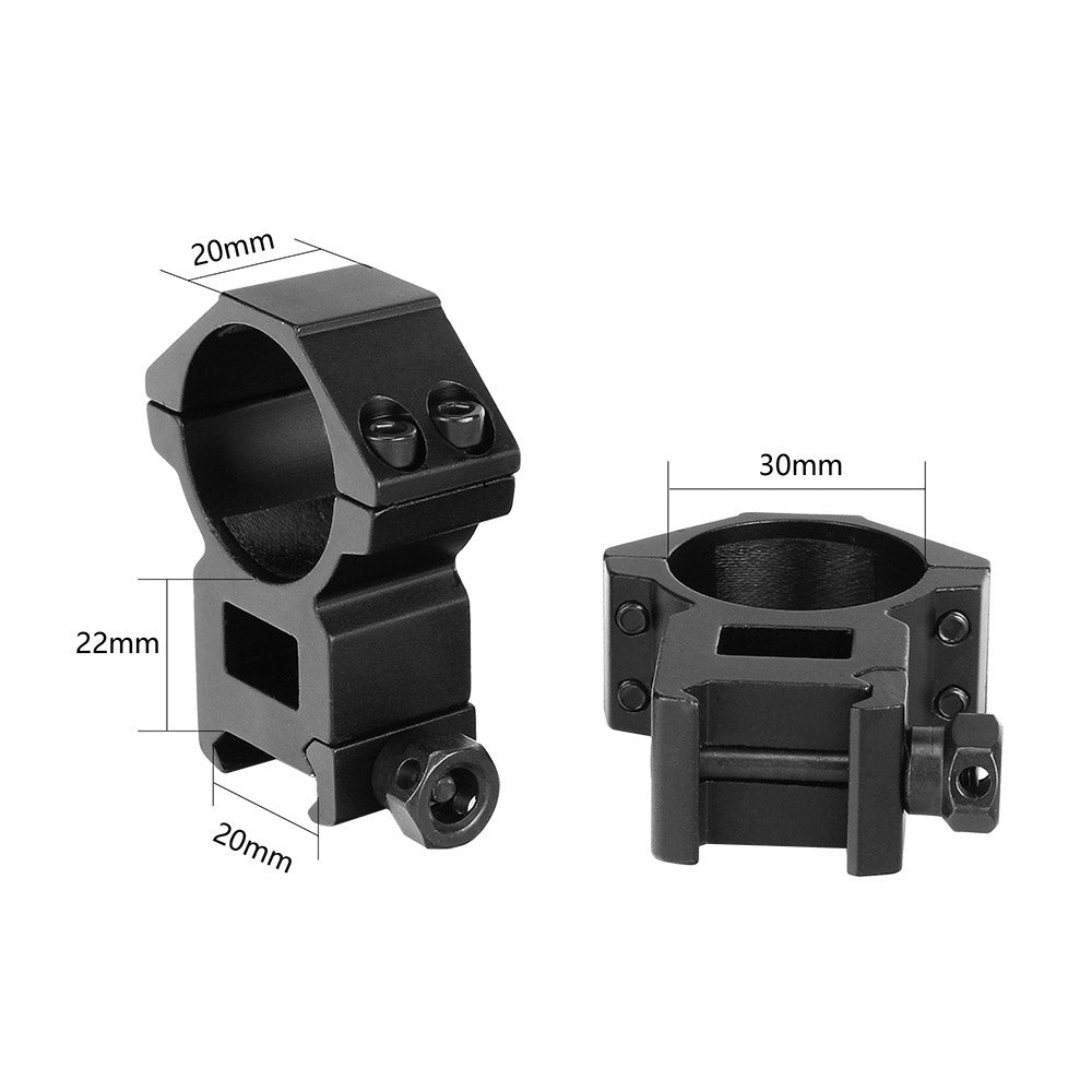 WINFREE ® 30mm Picatinny Scope Rings High Profile Tactical Accessories 2PCs - Image 2