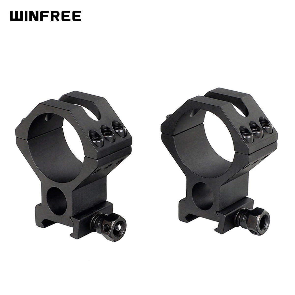 WINFREE 35mm Picatinny Scope Rings with Gasket for 30mm 34mm Dia - High Profile