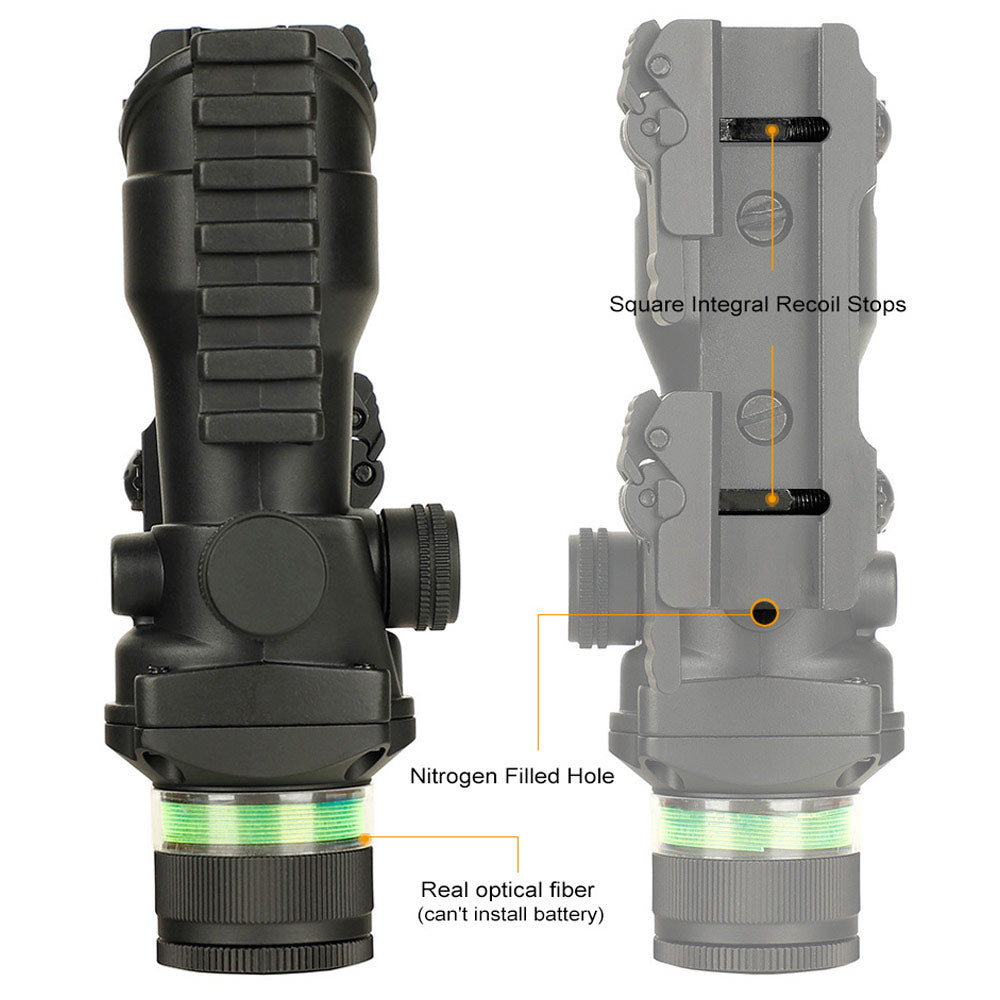 WINFREE 4X32 Prism Scope With Red Optic Fiber - Image 4
