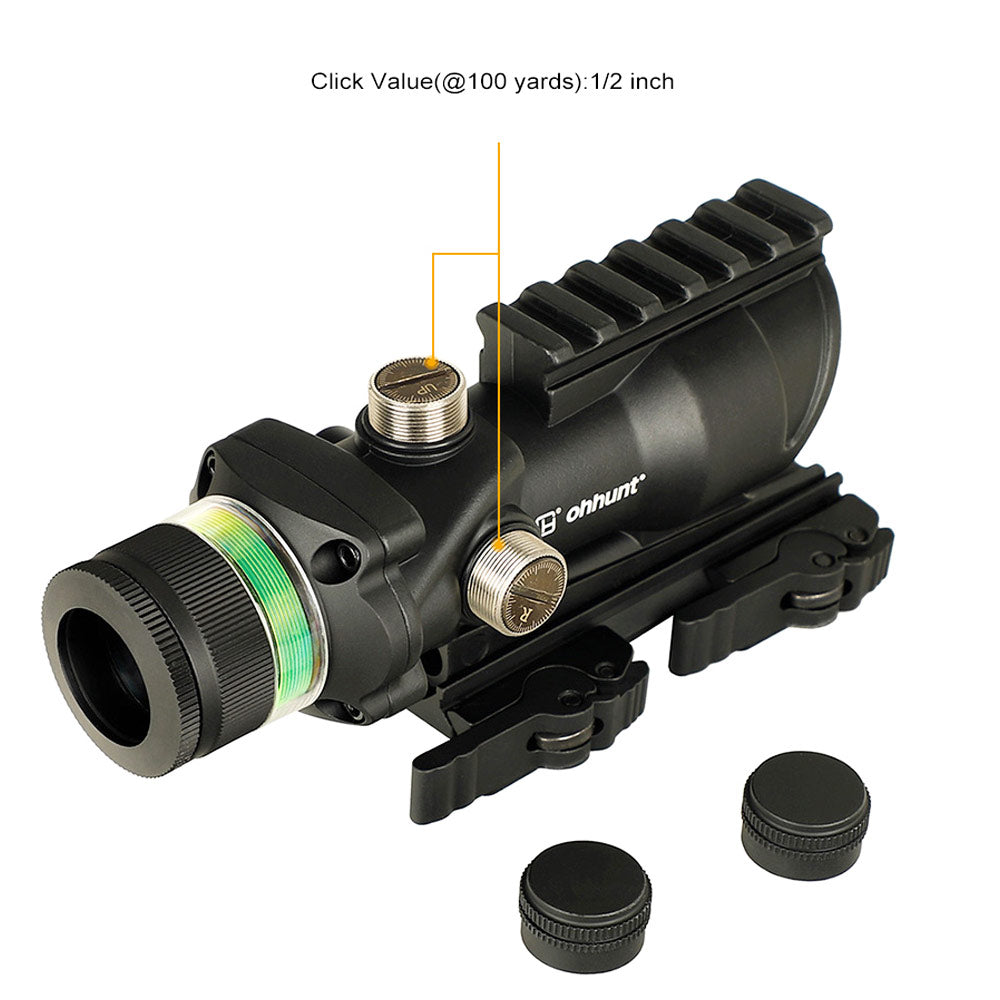 WINFREE 4X32 Prism Scope With Red Optic Fiber - Image 5