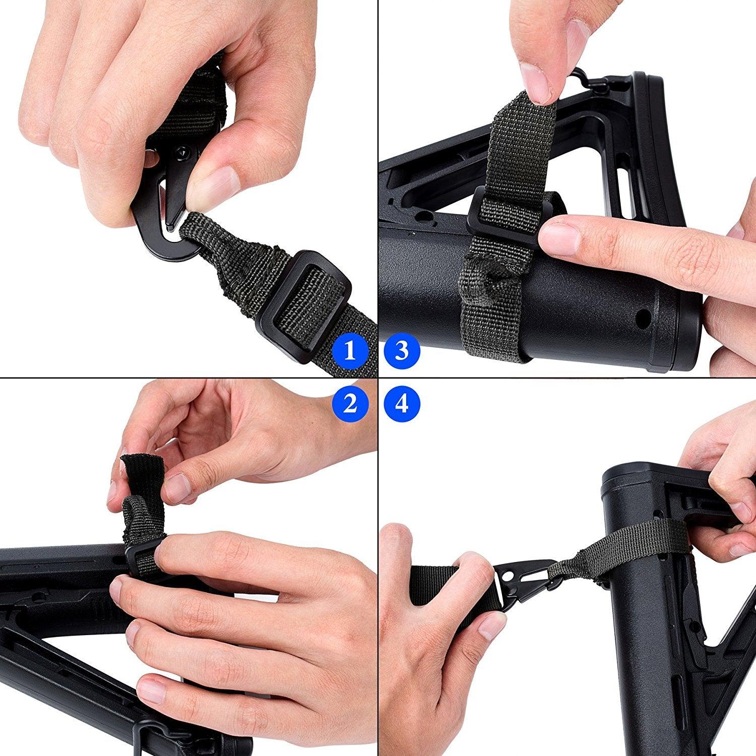 WINFREE® Adjustable AR-15 3 Point Rifle Gun Sling Strap Quick Detach - Image 9