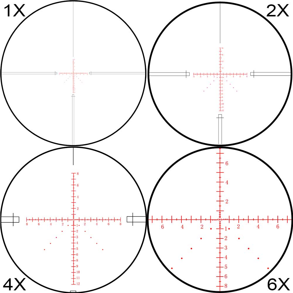 WINFREE® LR 1-6X24 FFP Compact Rifle Scopes Budget 1-6x LPVO Optics for AR15 - Image 16