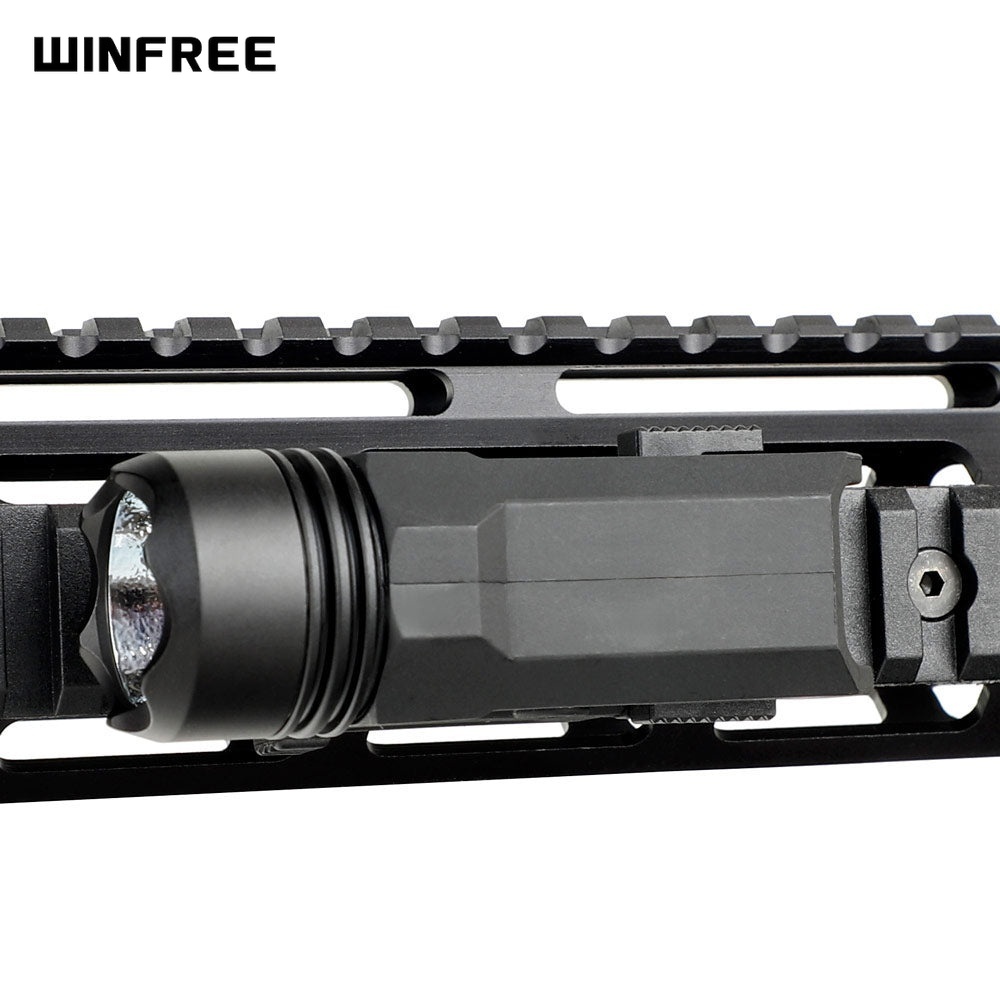 WINFREE Tactical 150 Lumen LED Flashlight with Quick Release Picatinny Mount White Light - Image 2