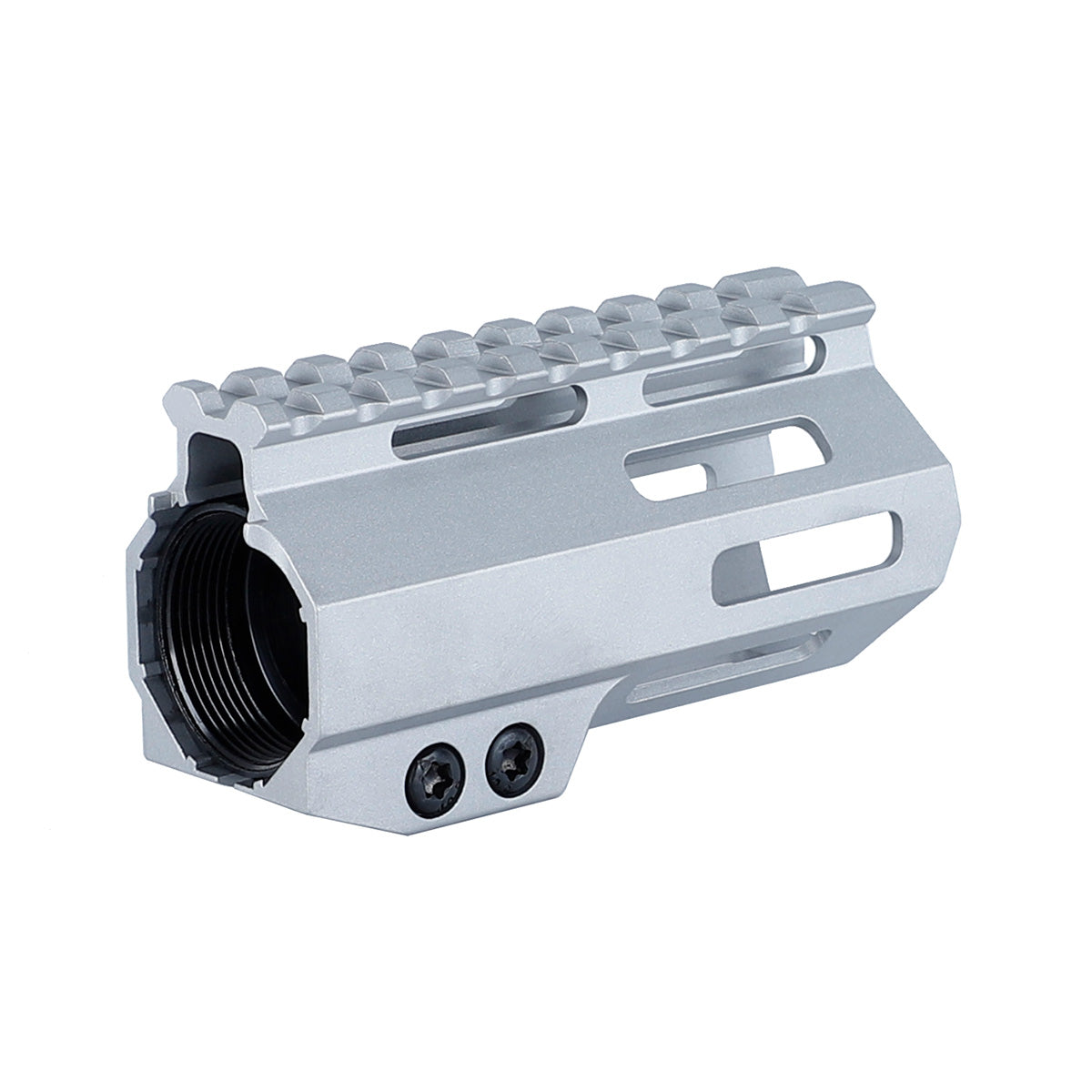 WINFREE Unbranded AR-15 Raw 4 inch M-lok Handguard Free Float, Silver Color - Image 3