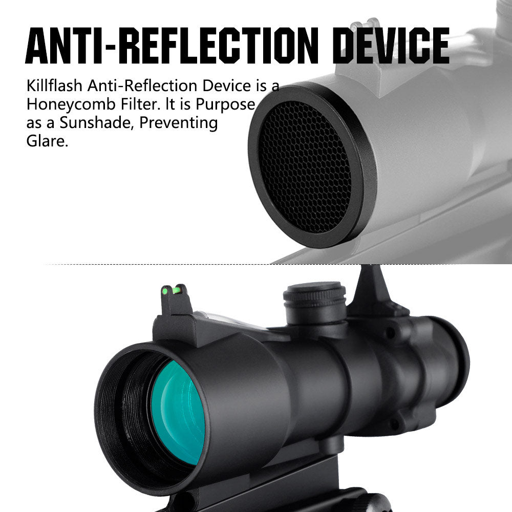 WINFREE 4X32 Prism Scope With Red Optic Fiber - Image 8