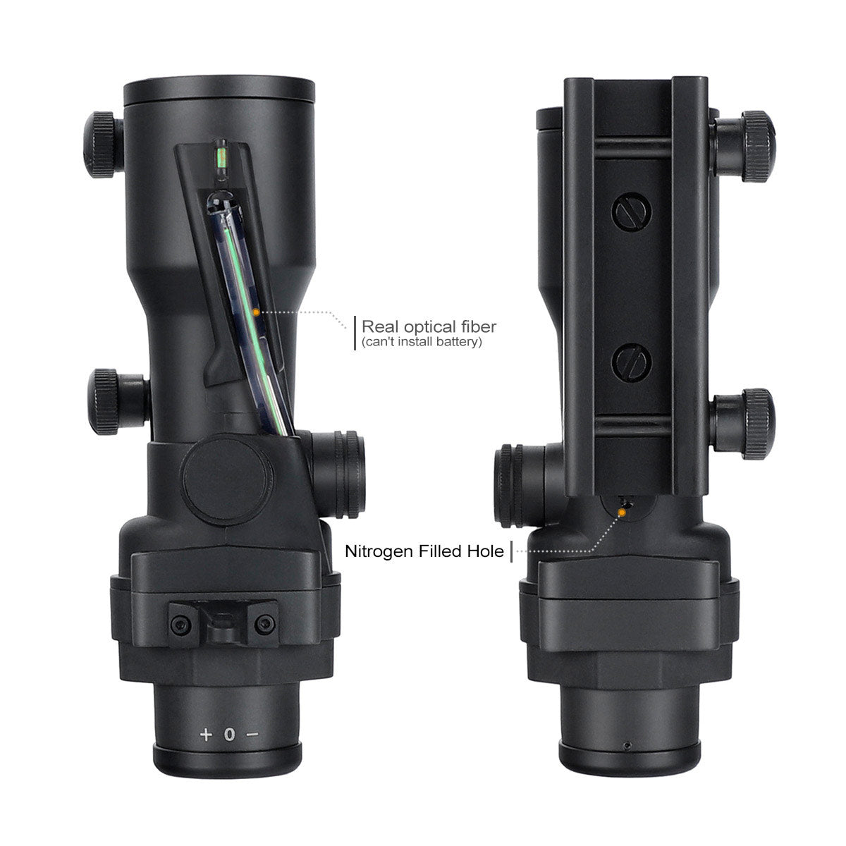 WINFREE 4X32 Prism Scope With Red Optic Fiber - Image 11