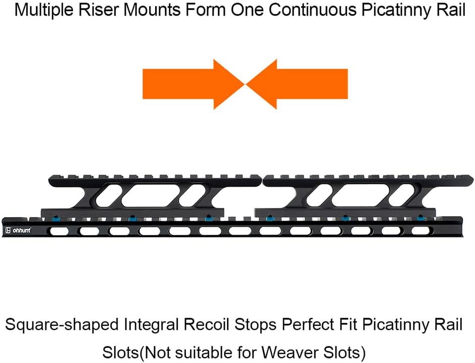 WINFREE Cantilever Picatinny Riser Mount for Red Dot Sight 1.1 inch High profile - Image 5