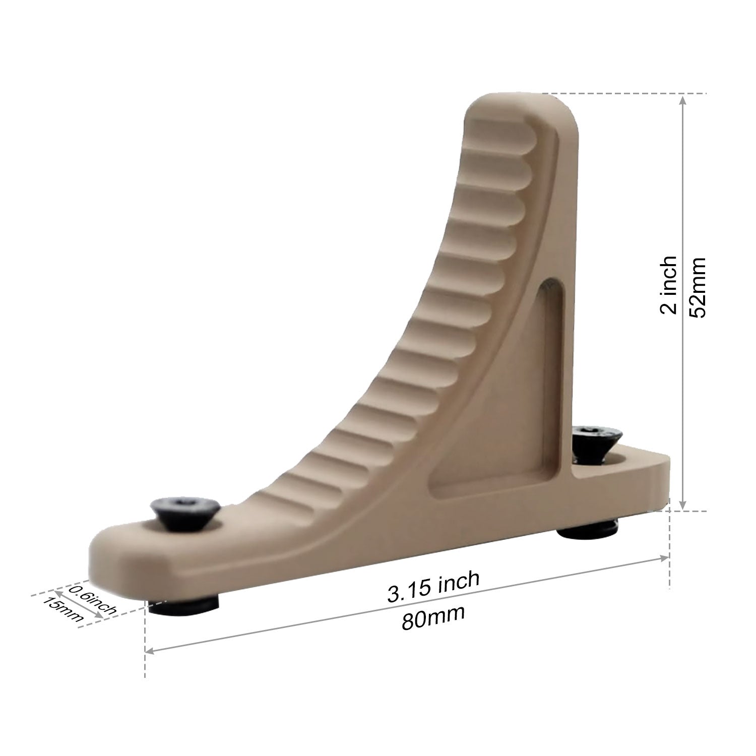 WINFREE Metal AR-15 Handstop Gripstop compatible with keymod handguard 3.15"- Desert Brown - Image 7
