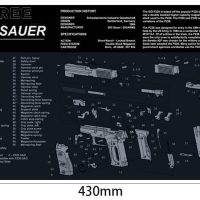 WINFREE Armorers Bench Mat Cleaning Mat p226 With Parts Diagram & Instructions Gun Split Picture Mouse Pad