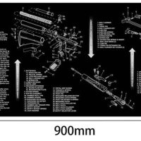 WINFREE AR-15 Parts Diagram & Instructions Gun Cleaning Mat Armorers Bench Mat