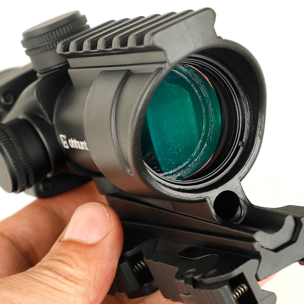 WINFREE 4X32 Rifle Scope Red Fiber Optic Illuminated Reticle With Top Rail Diopter Adjustment For Hunting - Image 12