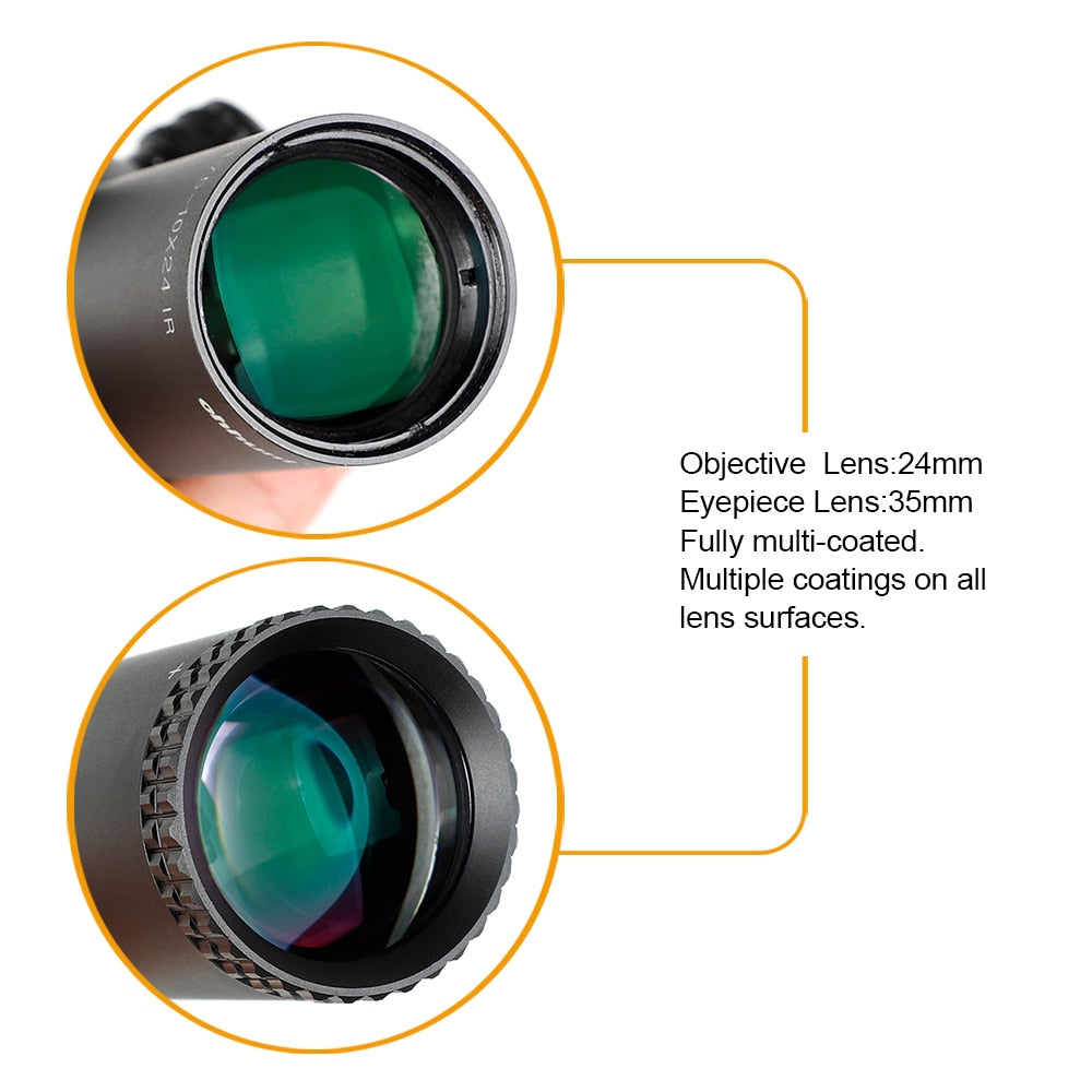WINFREE® LR FFP 1.5-12X28 IR Scope, Glass Etched Reticle, Red Illumination, Turrets Lock Reset - Image 2
