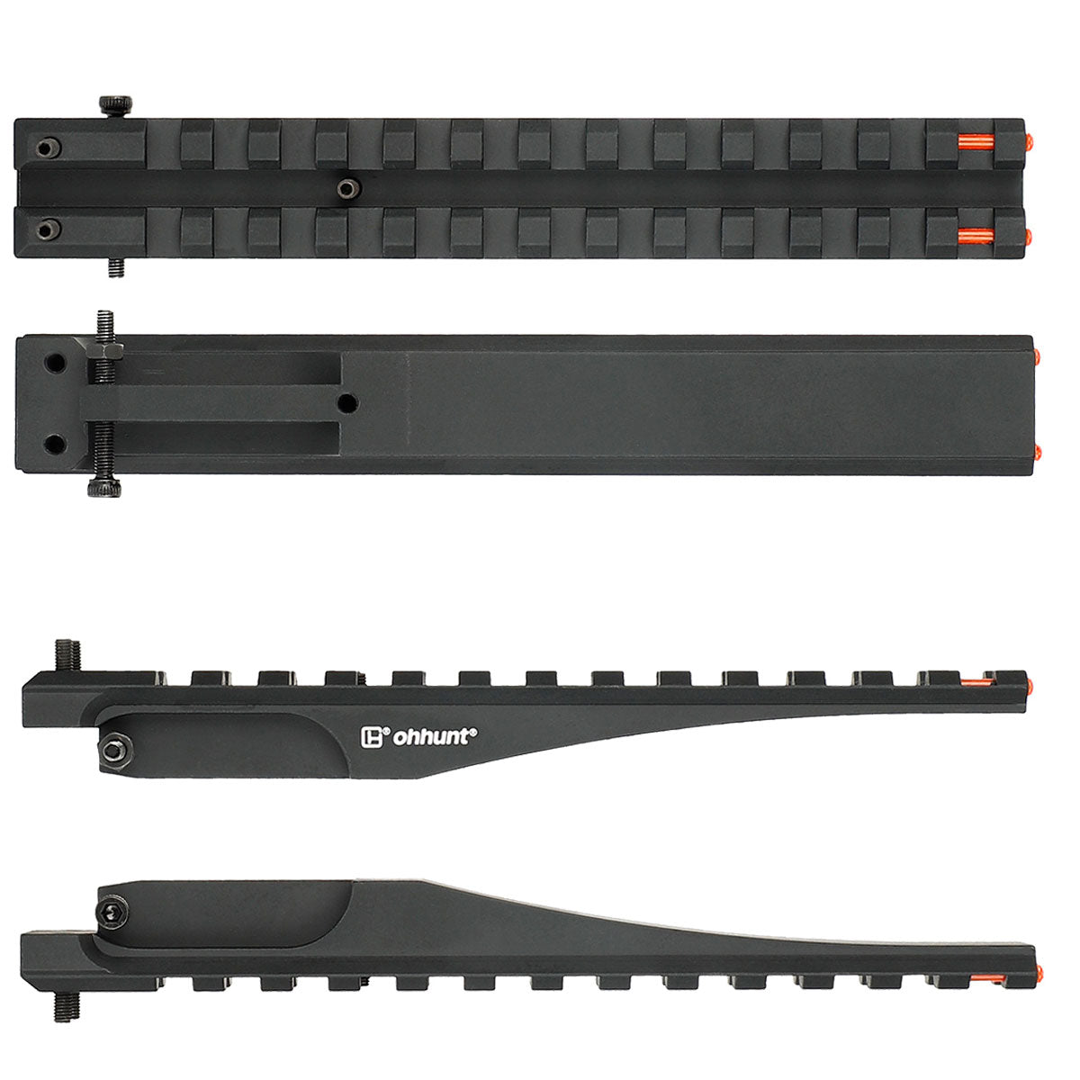 WINFREE AK 47/74 Rear Sight Rail Mount with Fiber Optic for Red Dot Sight - Image 4