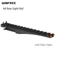 WINFREE AK 47/74 Rear Sight Rail Mount with Fiber Optic for Red Dot Sight