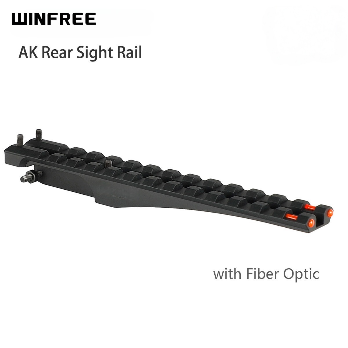 WINFREE AK 47/74 Rear Sight Rail Mount with Fiber Optic for Red Dot Sight - Image 2