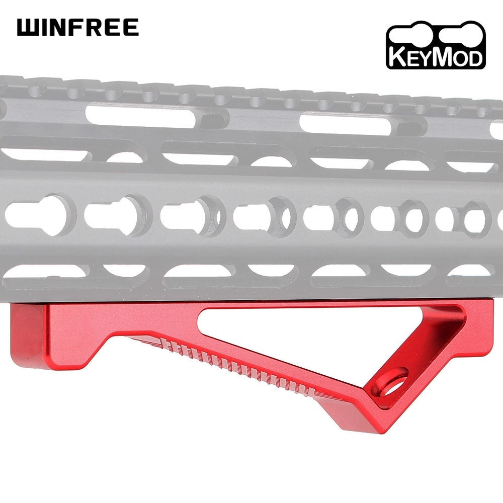 WINFREE AR-15 keymod Angled Foregrip Aluminum Handstop for handguard - Red - Image 4