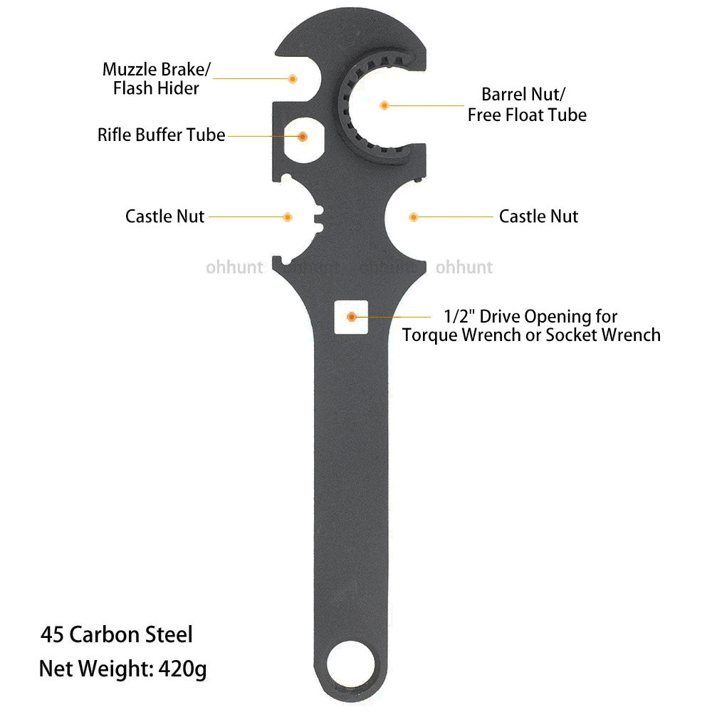 WINFREE AR15 Armorer’s Stock Combo Wrench Gunsmith Tool - Image 6