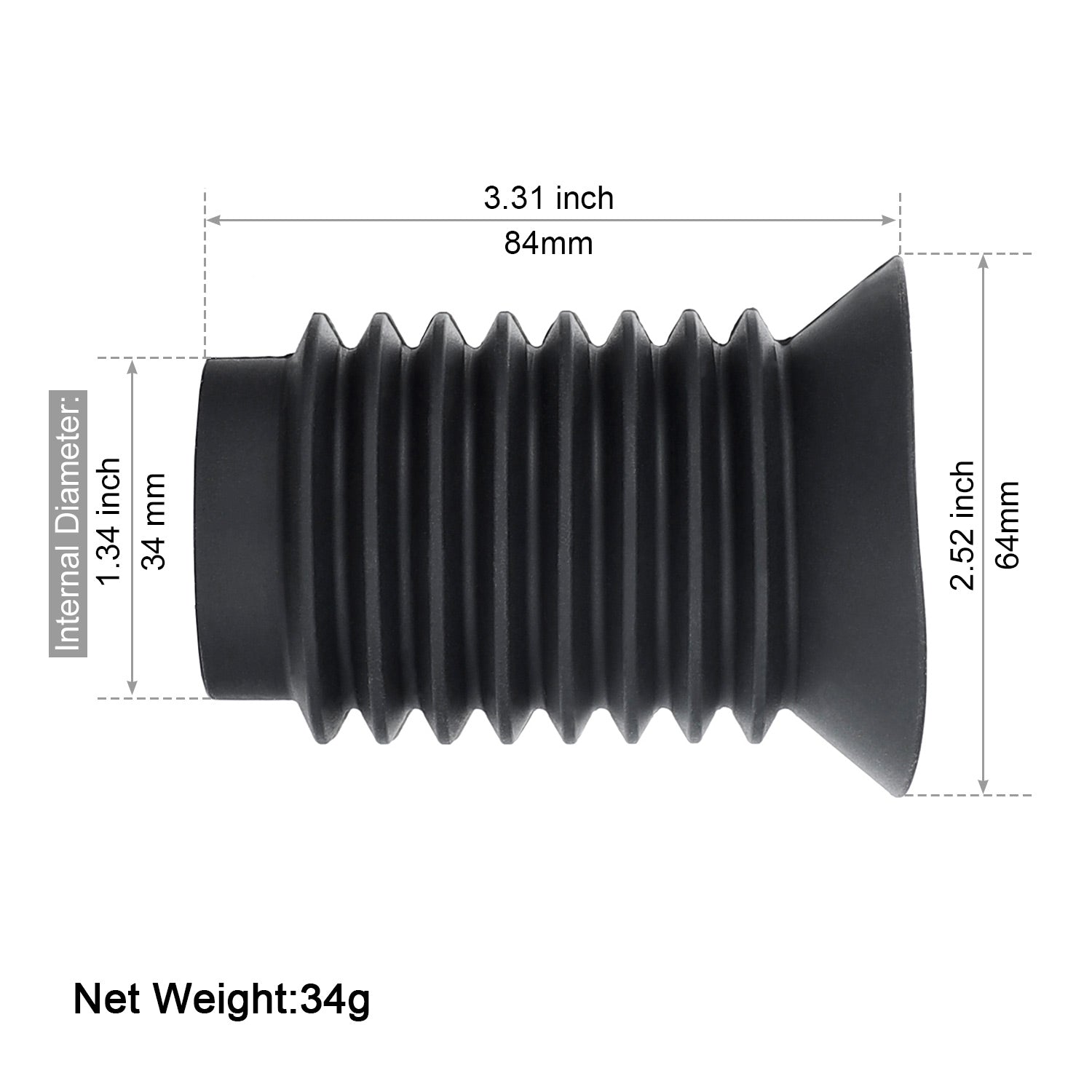 WINFREE Rifle Scope Eyeshade Flexible Eye Protector 34mm - Image 6
