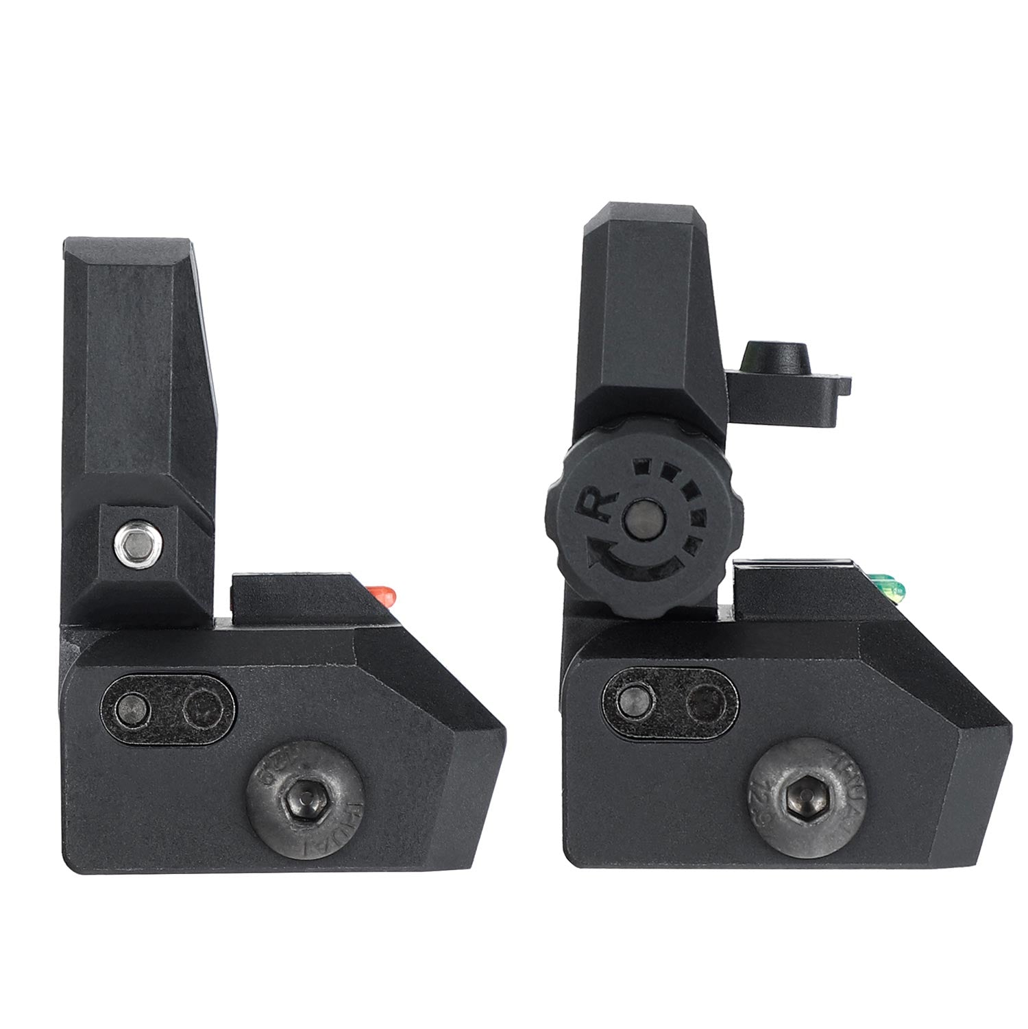WINFREE Bulk buying! Polymer AR Flip Up Sights with Red Green Fiber Optic Dots - Image 12