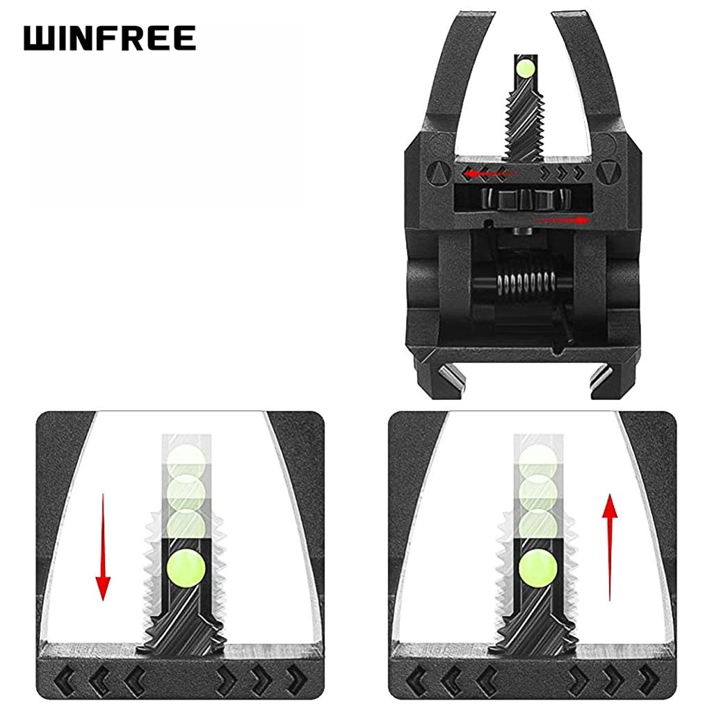 WINFREE® Polymer Flip up Sights Armor Style Front Rear Sight Set with Fiber Optic for AR15/M16 - Image 8