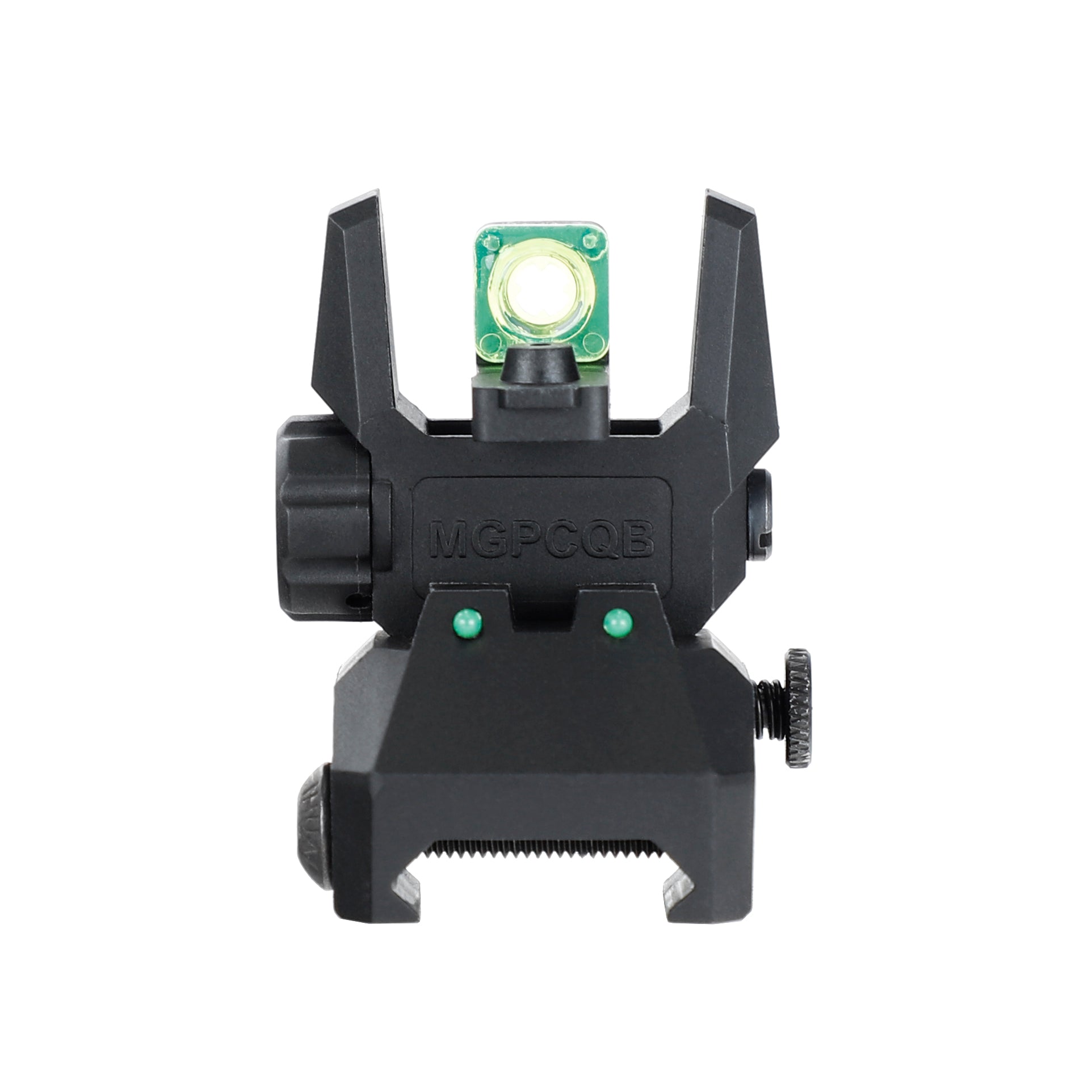 WINFREE® AR Flip Up Sights Back Up Front Rear Sight Set with Red&Green Fiber Optic Dots Polymer - Image 16
