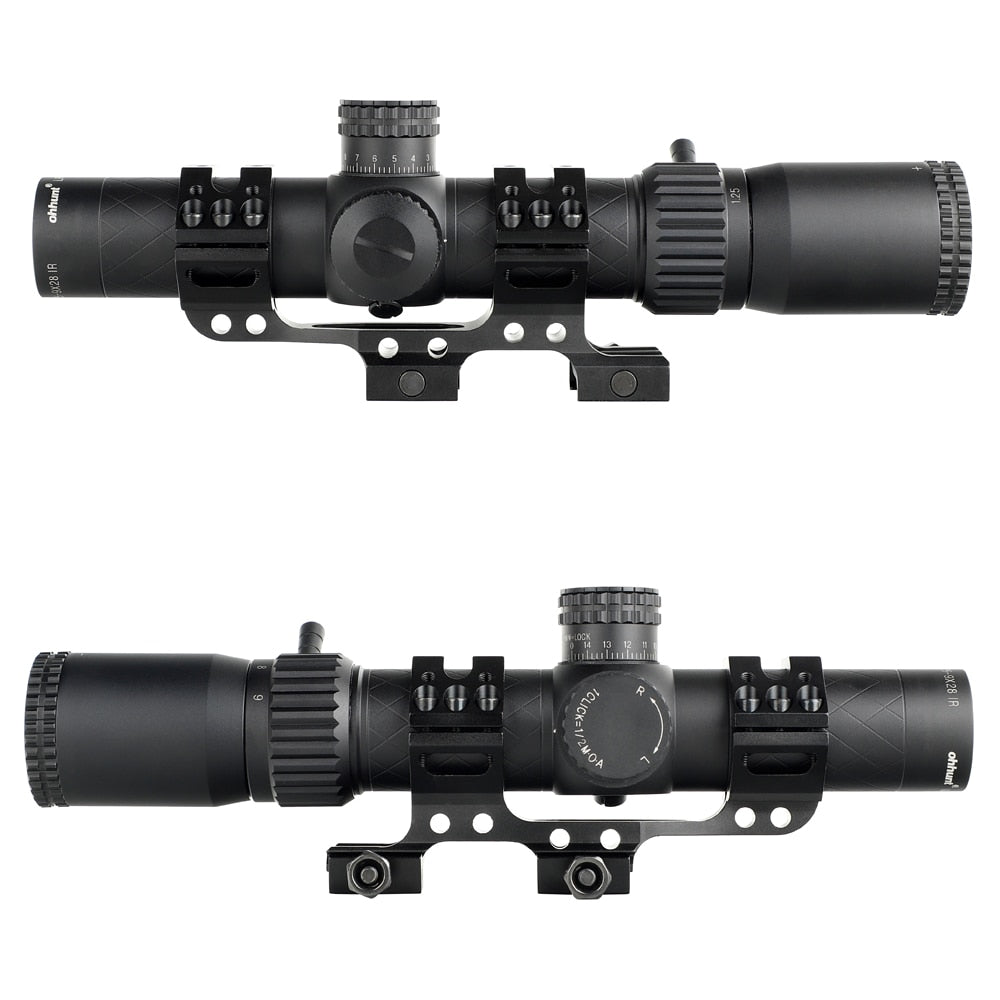 WINFREE LR 1.25-9X28 Compact Rifle Scopes 35mm Tube Glass Etched Reticle Red Illuminated Turrets Lock Reset - Image 10
