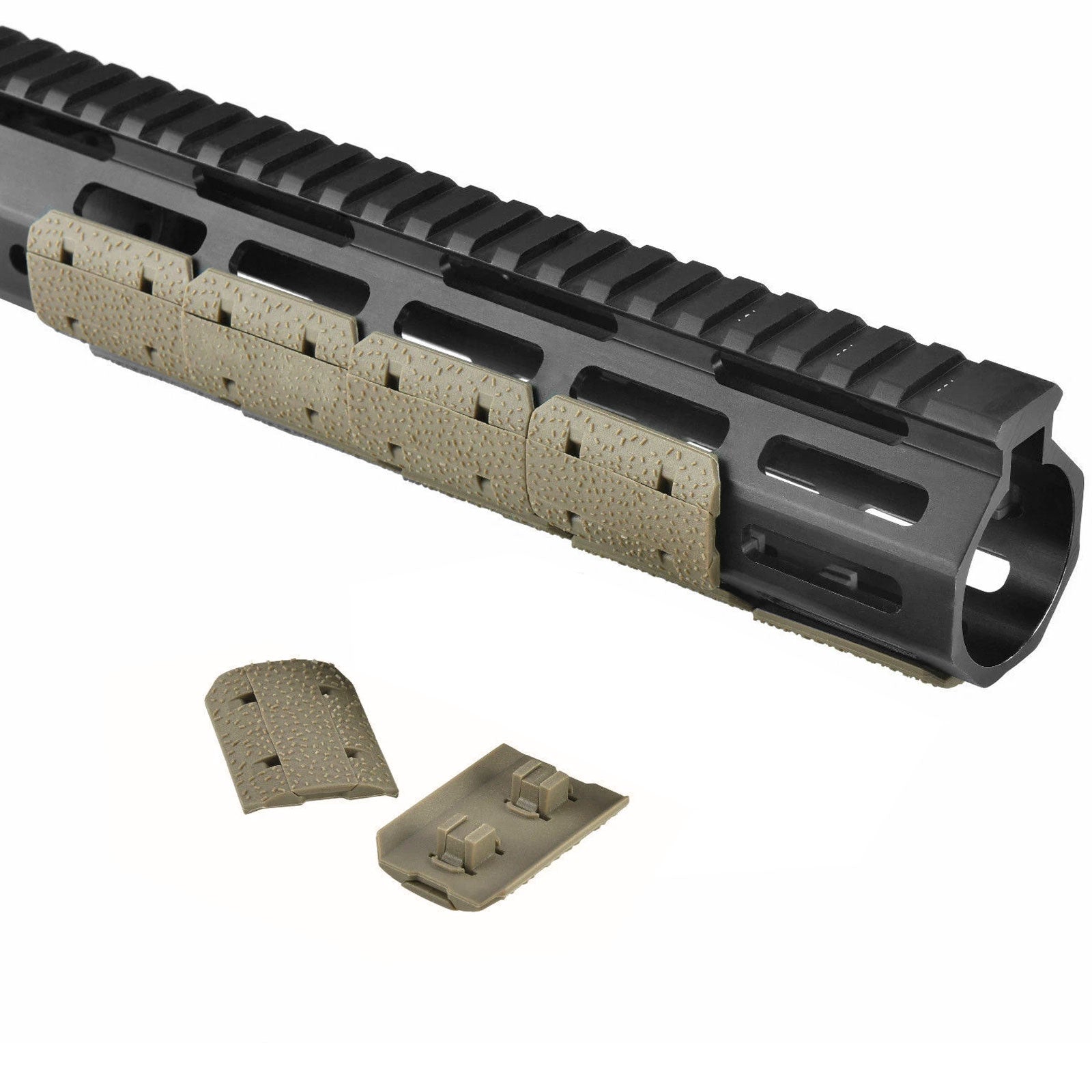 WINFREE ® M-LOK Rail Covers Snap-in Handguard Cover - fde, 12 PCS - Image 2